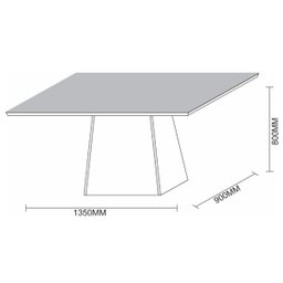 Mesa de Jantar New Ceval Barbara 135x90cm - 2
