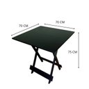 Ver imagem 3 de Kit 5 Jogos de Mesa Dobráveis 70x70cm com 20 Cadeiras Madeira Maciça Imbuia Preto/Roxo