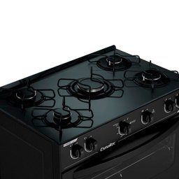 Fogão 5 Bocas Caribe Glass Mesa de Vidro Esmaltec - 2 Fogão 5 Bocas Caribe Glass Mesa de Vidro Esmaltec - 2