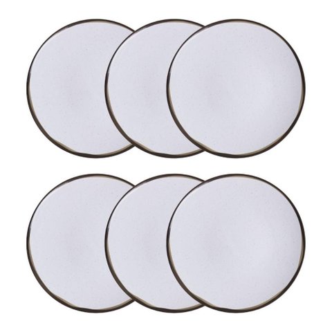 Conjunto 6 Pratos Rasos 25cm Canyon Porcelana Tramontina