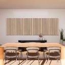 Ver imagem 2 de Painel Acústico Absorvedor Decorativo Parallax Ripado Horizon Crepe Maestra Acústica:carvalho/cinza