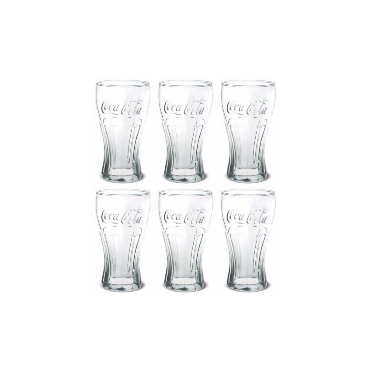 Jogo Copo Coca-Cola Contour Vidro 300ml 6 Unidades - Nadir