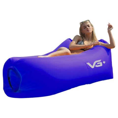 Sofá de Ar Inflável Camping Bag Saco de Dormir Azul VG+ VG Plus