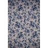 Tecido Linho Estampado Floral Azul - 1,40m de Largura - 1