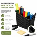 Ver imagem 7 de Organizador Mesa Bancada Rattan Multiuso Preto 3 Divisorias Porta Treco Objetos Escritorio Cozinha