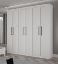 Ver imagem 3 de Guarda-Roupa 6 Portas Ubatuba Valverde Móveis Neve