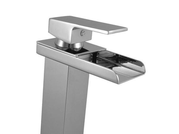 Torneira Banheiro Monocomando Cascata Alta Calha Metal 1209 - 1