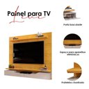 Ver imagem 4 de Painel para Tv Suspenso Levi Cedro Bali – Dj Móveis