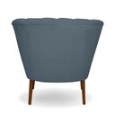 Ver imagem 2 de Poltrona Cadeira Pétala Flor Decorativa Suede Azul Turquesa