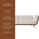 Ver imagem 3 de Sofá Salezi 3 Lugares 240cm Caramelo Courino e Bouclé Off White