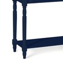 Ver imagem 3 de Bancada Aparador Mini Lavabo 1 Gaveta e Prateleira com Cuba Linz Móveis- Azul Petróleo/imbuia Glazer