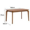Ver imagem 2 de Mesa para Sala de Jantar Ficus 160cm Tampo em Mdf Madeira/cinamomo
