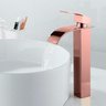 Torneira Banheiro Lavabo Cascata Rose Gold Alta 32Cm - 4