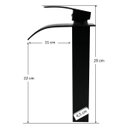 Ver imagem 4 de Torneira Banheiro Monocomando Cascata Bica Alta Preta