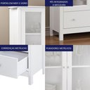 Ver imagem 4 de Cristaleira 2 Portas Vidro e Balcao Buffet 4 Portas Branco Dtall Branco