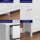 Ver imagem 5 de Cristaleira 2 Portas Vidro e Balcao Buffet 4 Portas Branco Dtall Branco