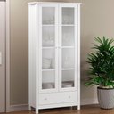 Ver imagem 2 de Cristaleira 2 Portas Vidro e Balcao Buffet 4 Portas Branco Dtall Branco