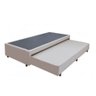 Cama Box Bicama Auxiliar Solteiro Suede Espuma 8cm 40x88x188 Bege - 1