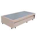 Ver imagem 2 de Cama Box Bicama Auxiliar Solteiro Suede Espuma 8cm 40x88x188 Bege