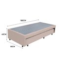 Ver imagem 3 de Cama Box Bicama Auxiliar Solteiro Suede Espuma 8cm 40x88x188 Bege