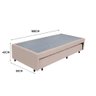 Cama Box Bicama Auxiliar Solteiro Suede Espuma 8cm 40x88x188 Bege - 3