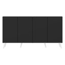 Ver imagem 7 de Aparador Buffet Retrô Multimóveis Veneza 4 Portas FG3556 Preto/Branco