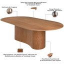 Ver imagem 5 de Mesa de Jantar 8 Lugares Oval Base Orgânica 200cm Álbero B05 Canela Tauari - Lyam Decor