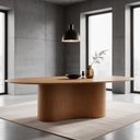 Ver imagem 3 de Mesa de Jantar 8 Lugares Oval Base Orgânica 200cm Álbero B05 Canela Tauari - Lyam Decor