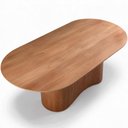 Ver mais imagens de Mesa de Jantar 8 Lugares Oval Base Orgânica 200cm Álbero B05 Canela Tauari - Lyam Decor