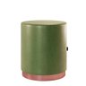 Puff Redondo Decorativo com Acabamento em Metal Angela Amo Móveis Cor:Verde - 2