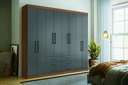 Ver imagem 2 de Guarda-roupa Casal 8 Portas 6 Gavetas 238,80cm Master Santos Andirá