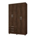 Ver imagem 4 de Guarda-Roupa Solteiro 4 Portas 3 Gavetas Luanda Móveis Germai