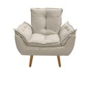 Ver imagem 3 de Kit 02 Poltrona Opala Decorativa Suede Bege