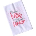 Ver imagem 2 de Kit 6 Pano de Copa Sarja Amor de Mãe 220g/m² 100% Algodão 45x75cm Branco