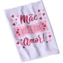 Ver imagem 4 de Kit 6 Pano de Copa Sarja Amor de Mãe 220g/m² 100% Algodão 45x75cm Branco