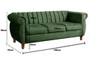 Ver imagem 4 de Sofá Chesterfield Realeza 3 Lugares Decoração Retrô - Veludo Verde