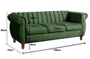 Ver imagem 4 de Sofá Chesterfield Realeza 3 Lugares Decoração Retrô - Veludo Verde