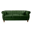 Ver imagem 1 de Sofá Chesterfield Realeza 3 Lugares Decoração Retrô - Veludo Verde