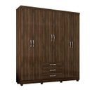 Ver imagem 4 de Guarda-Roupa Casal 6 Portas 3 Gavetas Luanda Móveis Germai