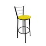 Kit 4 Banquetas Alta Preta Cozinha Gourmet Americana Balcão:amarelo - 2
