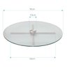 Centro De Mesa Giratório de Vidro e Inox304 Evolution 70cm - 2