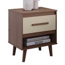 Ver imagem 2 de Mesa de Cabeceira Cami 50cm Estilo Retrô Savana Off White - Desk Design