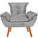 Ver imagem 2 de Kit Namoradeira + 2 Poltronas Opalas + 1 Puff Opala Suede Cinza