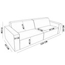 Ver imagem 6 de Sofá 3 Lugares para Sala Living 228cm Boracay K01 Couríssimo Camel - Lyam Decor