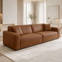 Ver imagem 1 de Sofá 3 Lugares para Sala Living 228cm Boracay K01 Couríssimo Camel - Lyam Decor