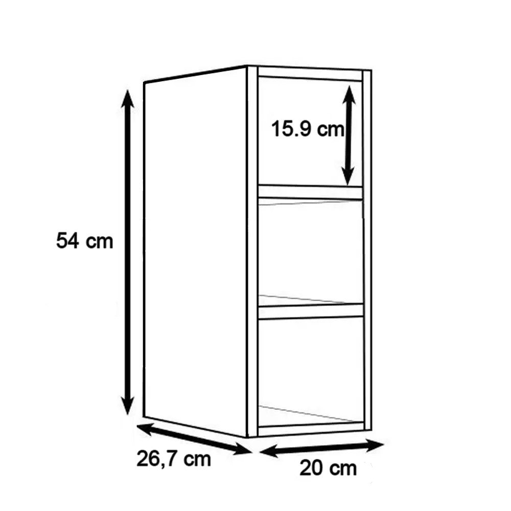 Nicho Aéreo Adega Vertical 20cm Riad Branco - Lumil - 4