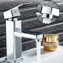 Ver mais imagens de Torneira Banheiro Quadrada Monocomando Misturador Baixa