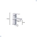 Ver imagem 3 de Torneira Banheiro Quadrada Monocomando Misturador Baixa