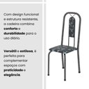 Ver imagem 5 de Cadeiras para Sala de Jantar 6 Unidades Lívia Prata/Preto Floral/Mart