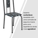 Ver imagem 4 de Cadeiras para Sala de Jantar 6 Unidades Lívia Prata/Preto Floral/Mart